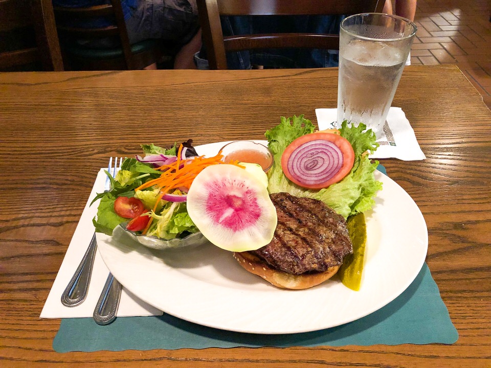 Burger and Salad